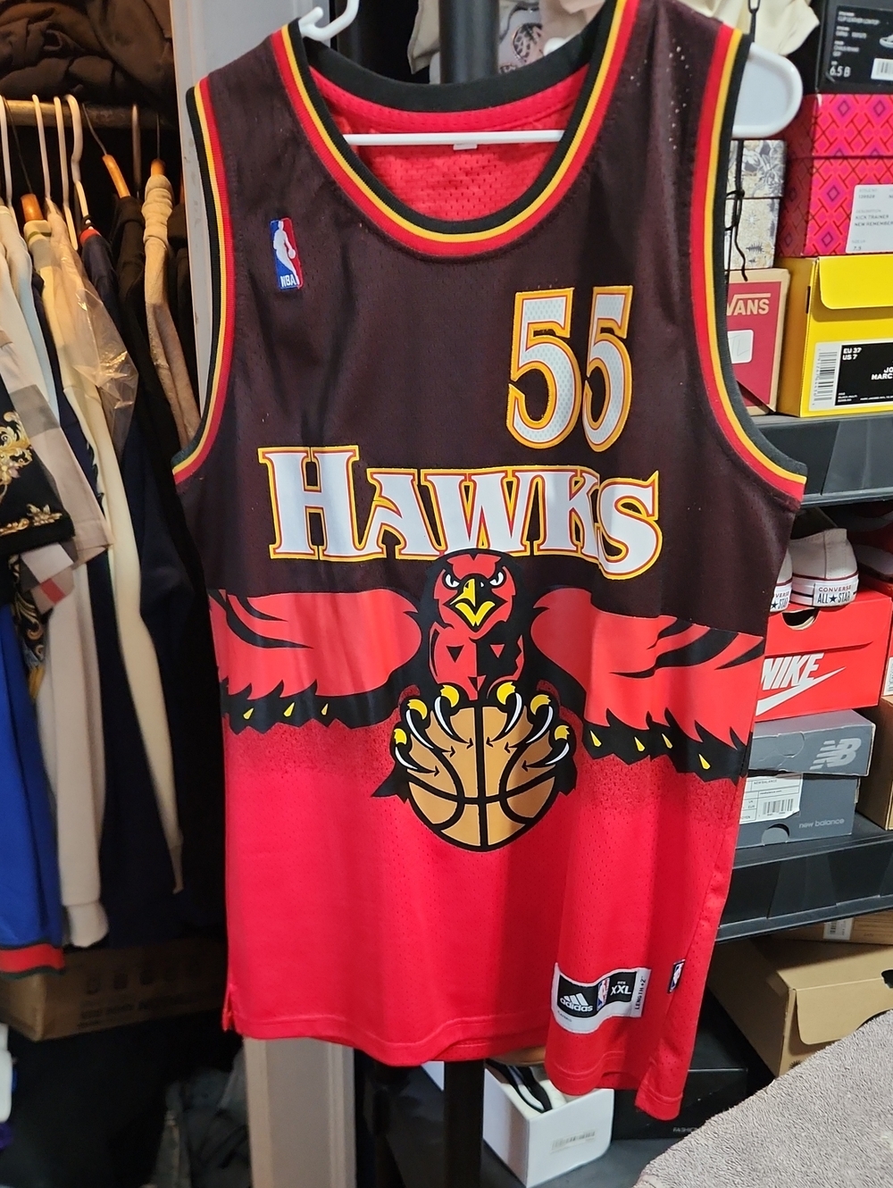 adidas Dikembe Mutombo Throwback Atlanta Hawks Jersey